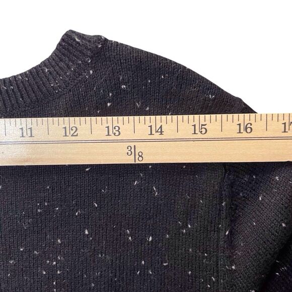 Talbots Side Tie Sweater Dress Black White Speckled Long Sleeve Size 1X - Picture 13 of 16